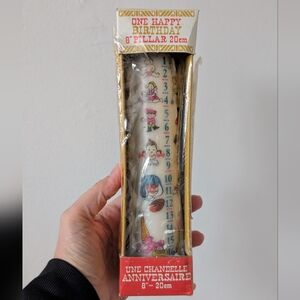 Vintage Happy Birthday Candle
